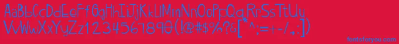 Twiggypop Font – Blue Fonts on Red Background