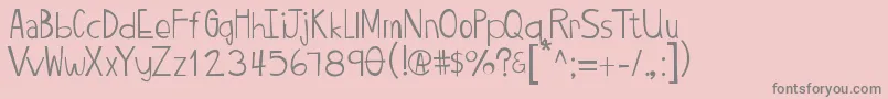 フォントTwiggypop – ピンクの背景に灰色の文字