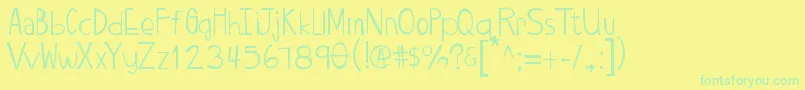 Twiggypop Font – Green Fonts on Yellow Background