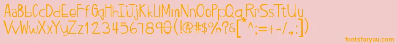 fuente Twiggypop – Fuentes Naranjas Sobre Fondo Rosa