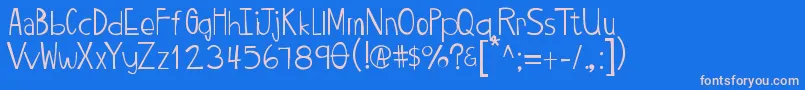 Twiggypop Font – Pink Fonts on Blue Background
