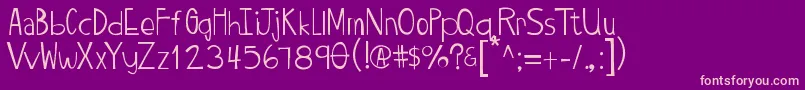 Twiggypop Font – Pink Fonts on Purple Background
