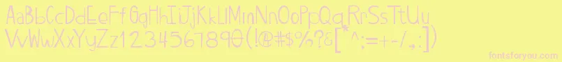 Шрифт Twiggypop – розовые шрифты на жёлтом фоне