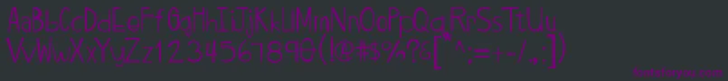 Twiggypop-Schriftart – Violette Schriften auf schwarzem Hintergrund