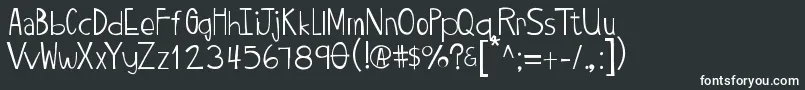 Twiggypop Font – White Fonts on Black Background