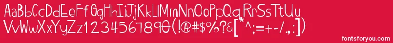 Twiggypop Font – White Fonts on Red Background