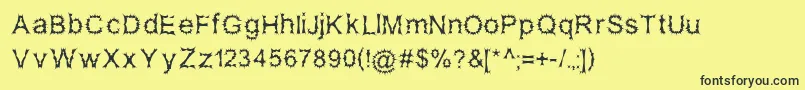 SatanPossessed Font – Black Fonts on Yellow Background