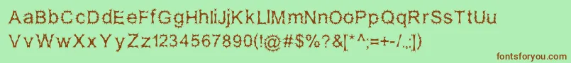 SatanPossessed Font – Brown Fonts on Green Background