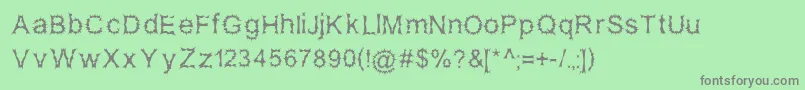 SatanPossessed Font – Gray Fonts on Green Background