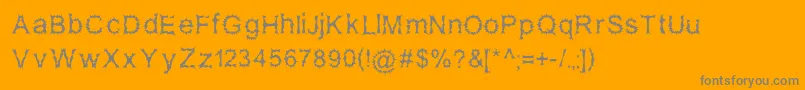 SatanPossessed Font – Gray Fonts on Orange Background