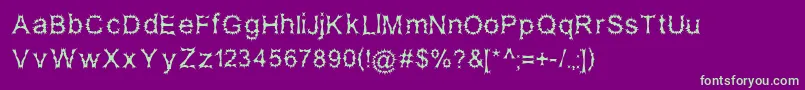 SatanPossessed Font – Green Fonts on Purple Background