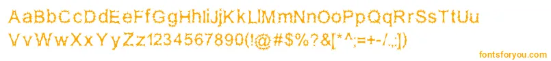 SatanPossessed Font – Orange Fonts on White Background