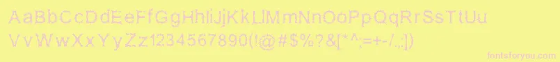 SatanPossessed Font – Pink Fonts on Yellow Background