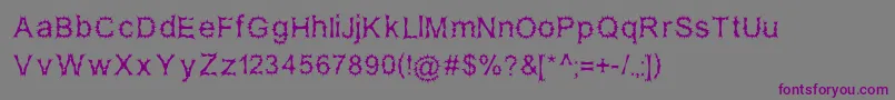 SatanPossessed Font – Purple Fonts on Gray Background