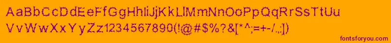 SatanPossessed Font – Purple Fonts on Orange Background