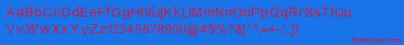 SatanPossessed Font – Red Fonts on Blue Background