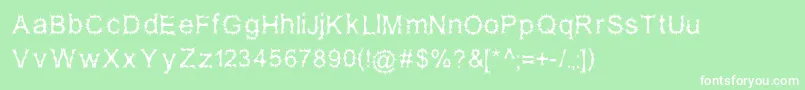 SatanPossessed Font – White Fonts on Green Background