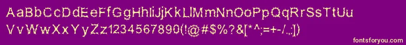 SatanPossessed Font – Yellow Fonts on Purple Background