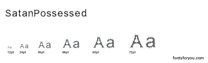 SatanPossessed Font Sizes