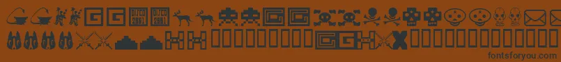 フォントToybox – 黒い文字が茶色の背景にあります