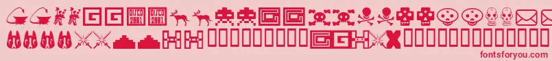 Toybox Font – Red Fonts on Pink Background