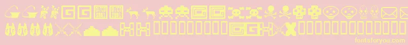 Toybox Font – Yellow Fonts on Pink Background