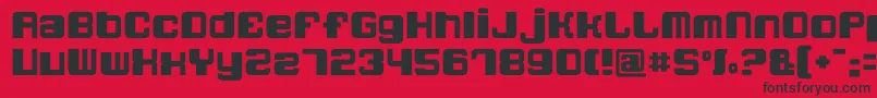 フォントQuatronfat – 赤い背景に黒い文字