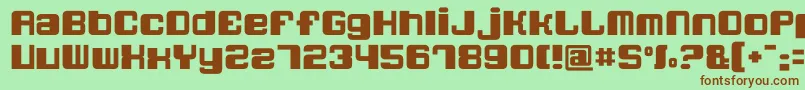 Quatronfat Font – Brown Fonts on Green Background