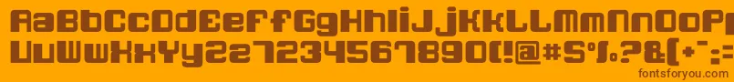 Quatronfat Font – Brown Fonts on Orange Background