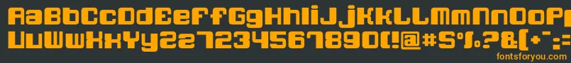 Шрифт Quatronfat – оранжевые шрифты на чёрном фоне
