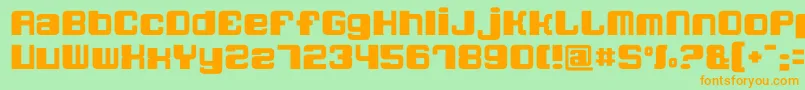 Quatronfat Font – Orange Fonts on Green Background