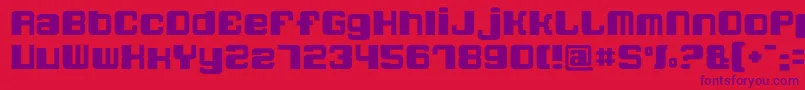 Quatronfat-fontti – violetit fontit punaisella taustalla