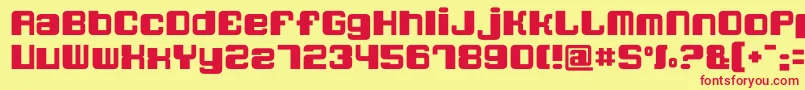 Quatronfat Font – Red Fonts on Yellow Background