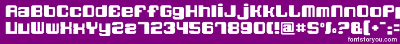 Quatronfat Font – White Fonts on Purple Background