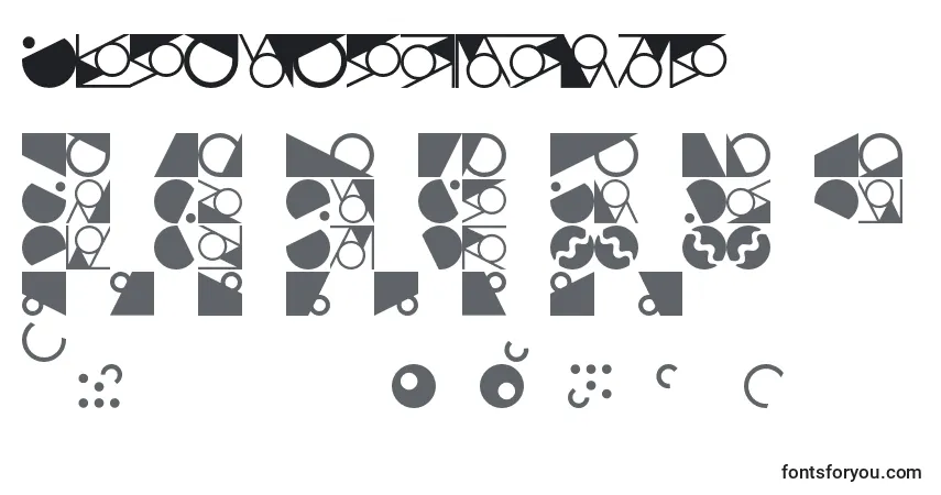 Schriftart Ornamentstown – Alphabet, Zahlen, spezielle Symbole