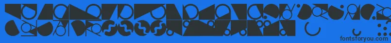 Weitere Informationen zur Ornamentstown-Schriftart Ornamentstown-Schriftart – Schwarze Schriften auf blauem Hintergrund