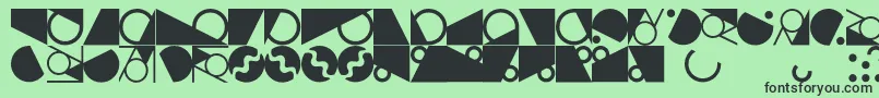 フォントOrnamentstown – 緑の背景に黒い文字