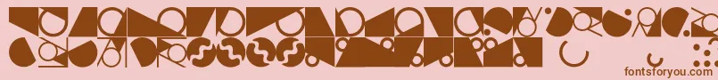 Ornamentstown-Schriftart – Braune Schriften auf rosa Hintergrund