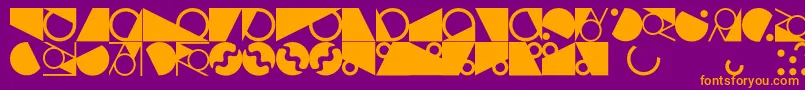 Police Ornamentstown – polices orange sur fond violet