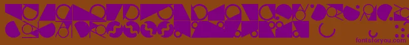 Ornamentstown-fontti – violetit fontit ruskealla taustalla