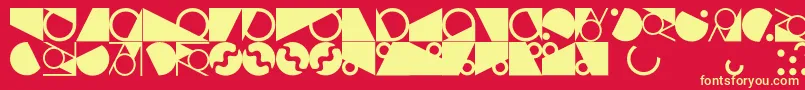 Saiba mais sobre a fonte Ornamentstown Fonte Ornamentstown – fontes amarelas em um fundo vermelho