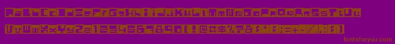 Husby Font – Brown Fonts on Purple Background