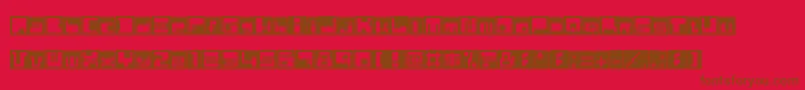 Husby Font – Brown Fonts on Red Background