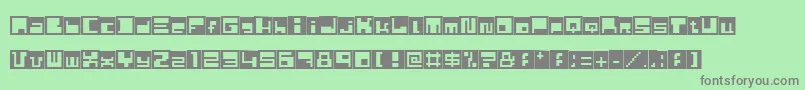 Husby Font – Gray Fonts on Green Background