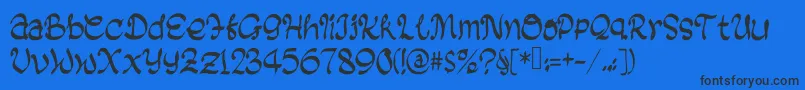 フォントBlackBiscuit – 黒い文字の青い背景