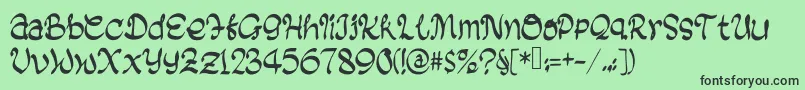 Шрифт BlackBiscuit – чёрные шрифты на зелёном фоне