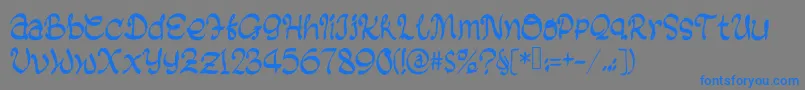 BlackBiscuit Font – Blue Fonts on Gray Background