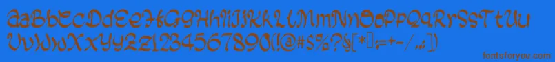 BlackBiscuit Font – Brown Fonts on Blue Background