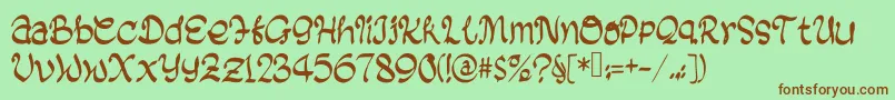 BlackBiscuit Font – Brown Fonts on Green Background