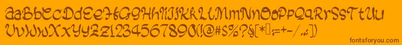 BlackBiscuit Font – Brown Fonts on Orange Background